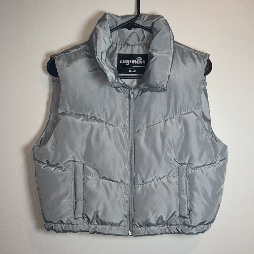 Sugarlips Silver Puffer Vest